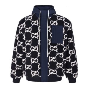 Gucci 23FW Printed Plush Hooded Jacket